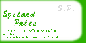 szilard pales business card